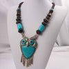 Collier Turquoise Owl Necklace