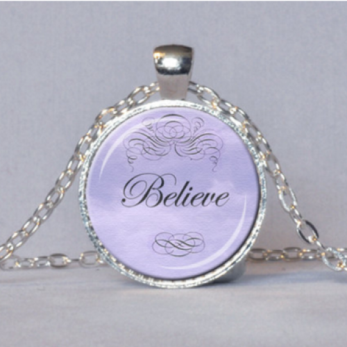 BELIEVE PENDANT Lavender Spiritual Pendant