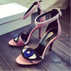 Big Eyes Shoes Fashion Pink Heels Sandals